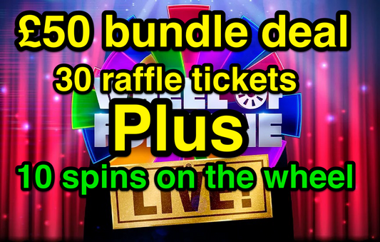 Bundle deal 30 tickets and 10 spins